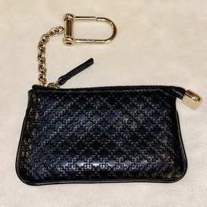 Authentic Gucci Leather Embossed Key Cles Pouch